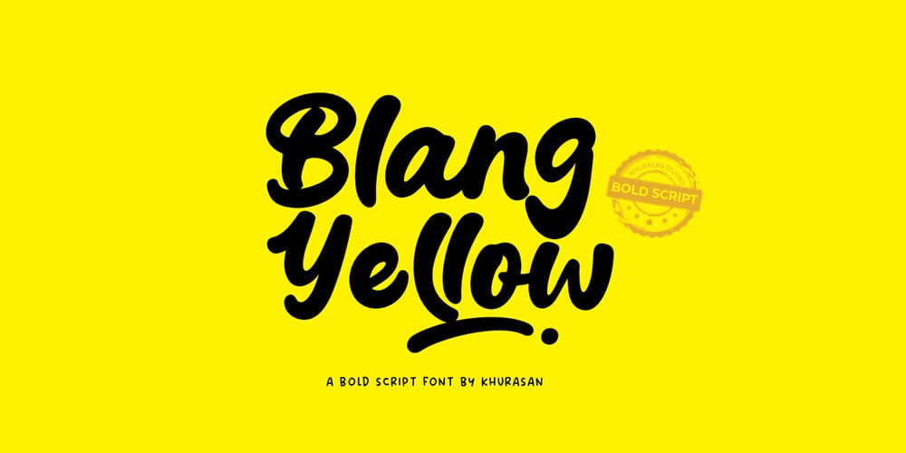 Blang Yellow font