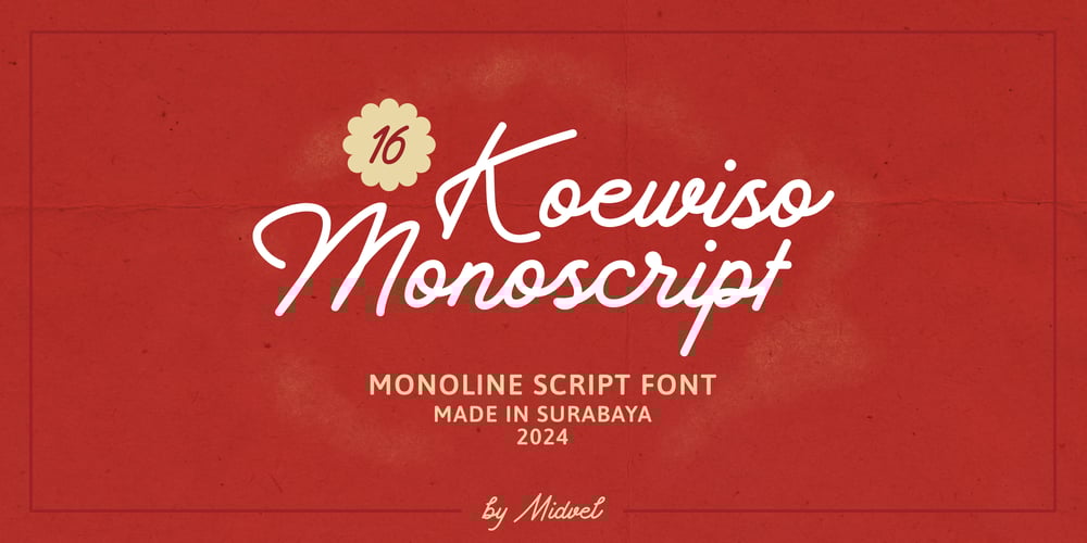 Koewiso Monoscript font
