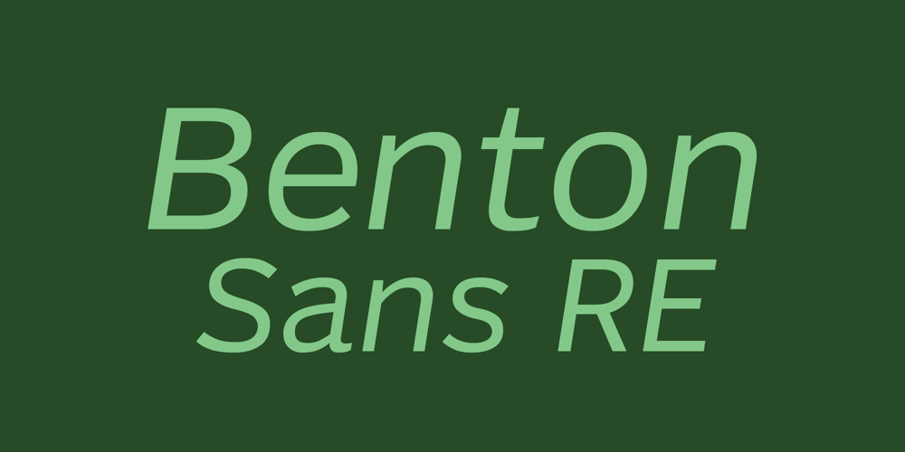 Benton Sans RE font