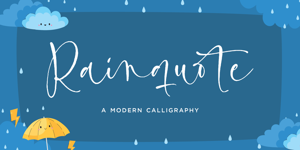 Rainquote font