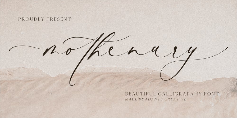 Mothenary font