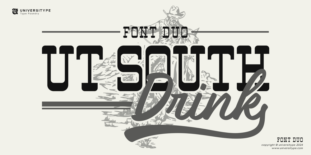 UT South Drink Font Duo font