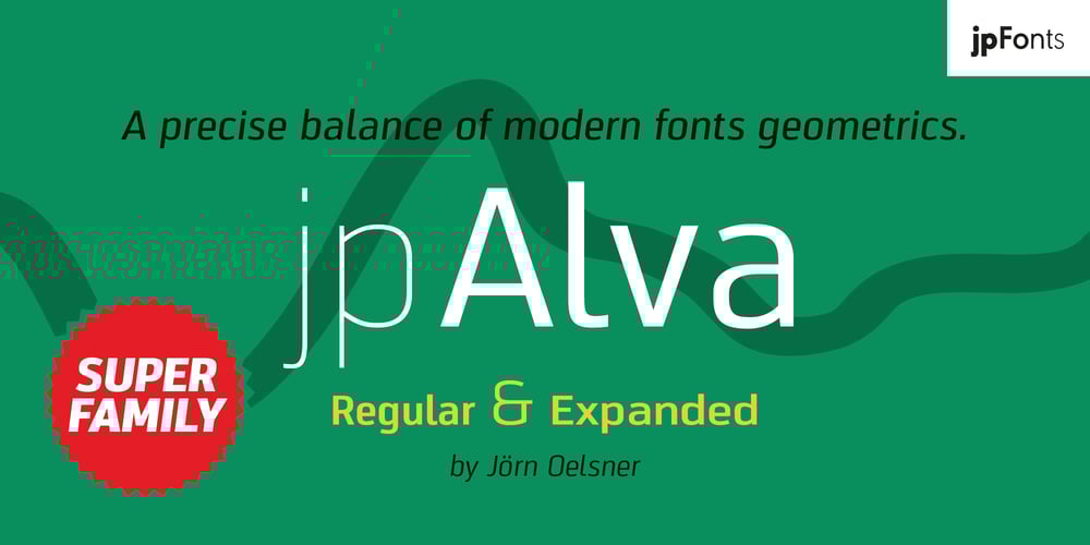 JP Alva Expanded font