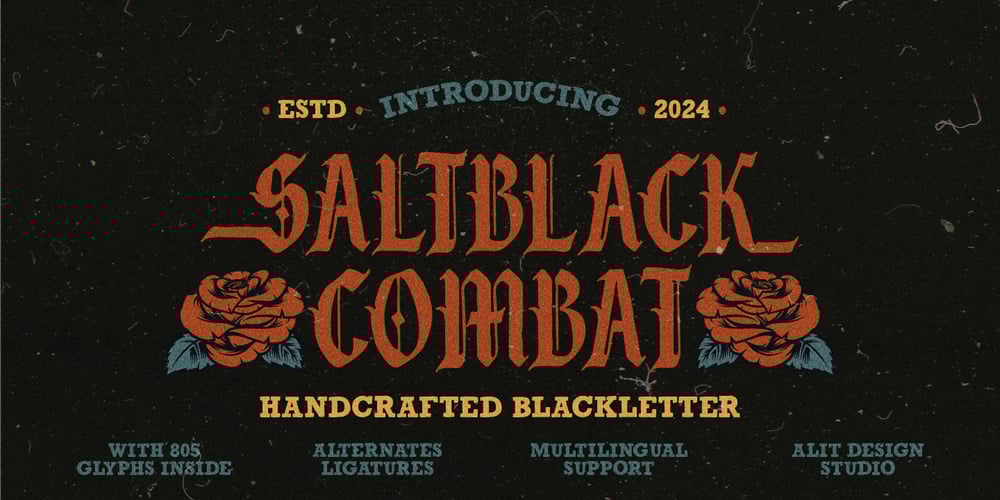 Saltblack combat font