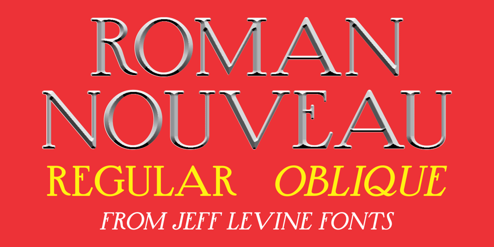 Roman Nouveau JNL font