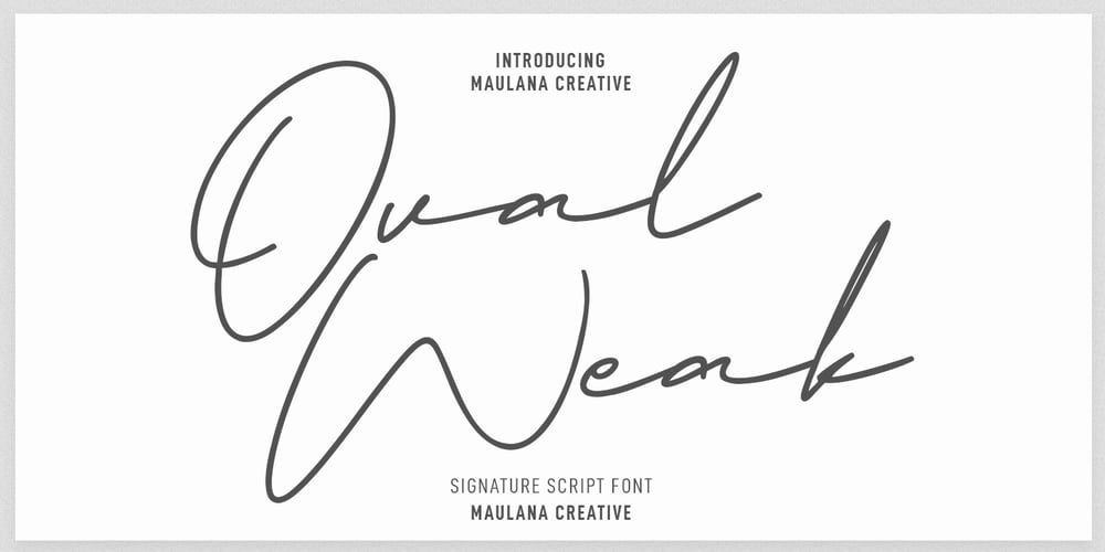 Ovalweak font