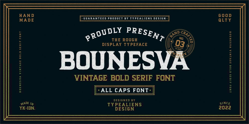 Bounesva font