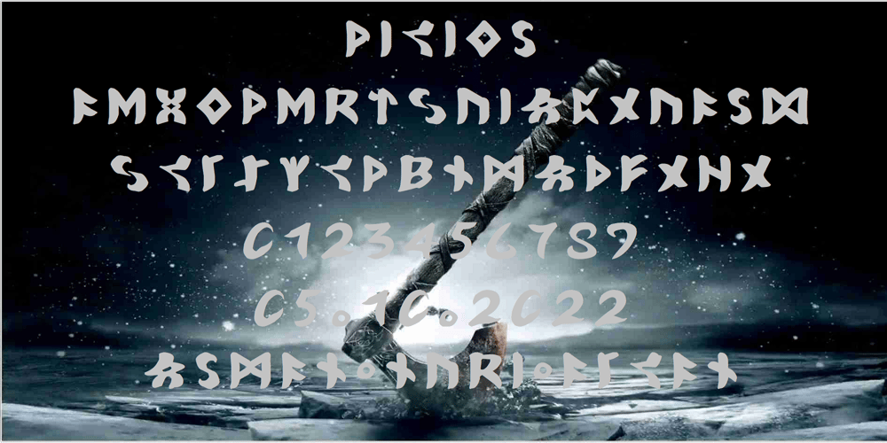 Ongunkan Irk Bitig Viking font