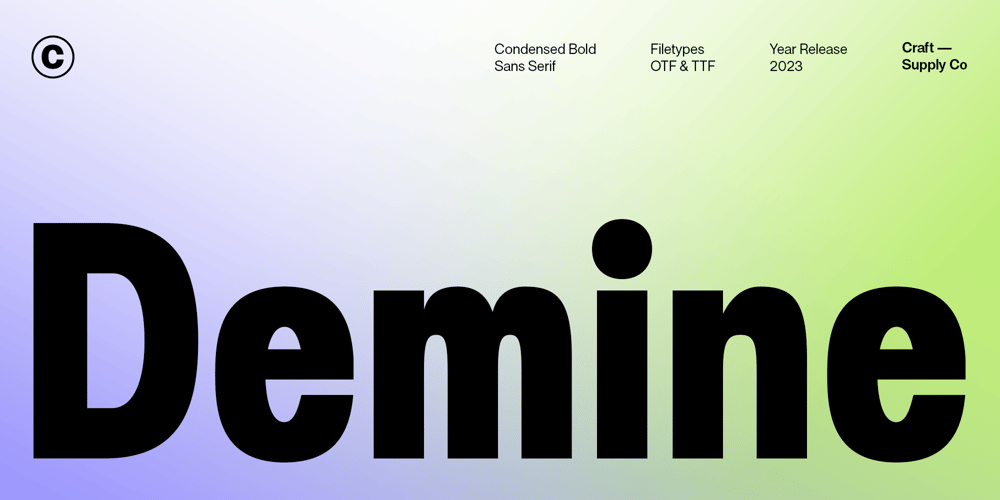 Demine font