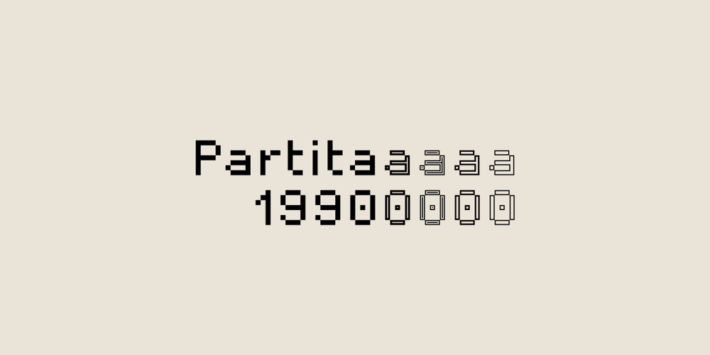 Partita 1990 font