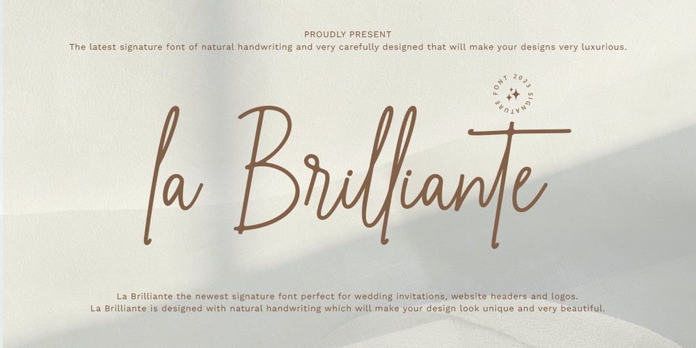 La Brilliante font