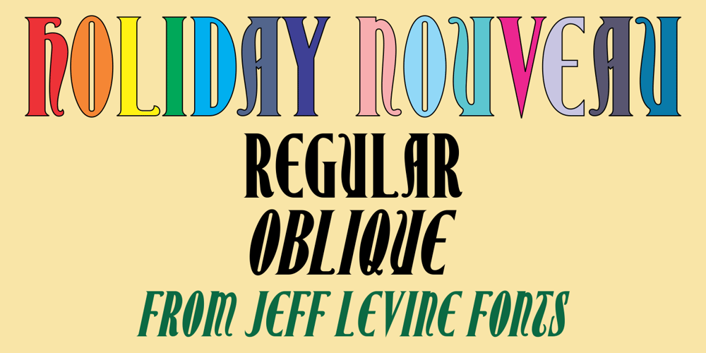 Holiday Nouveau JNL font