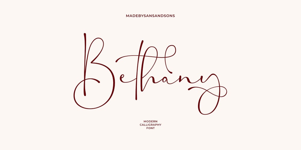 Bethany Script font
