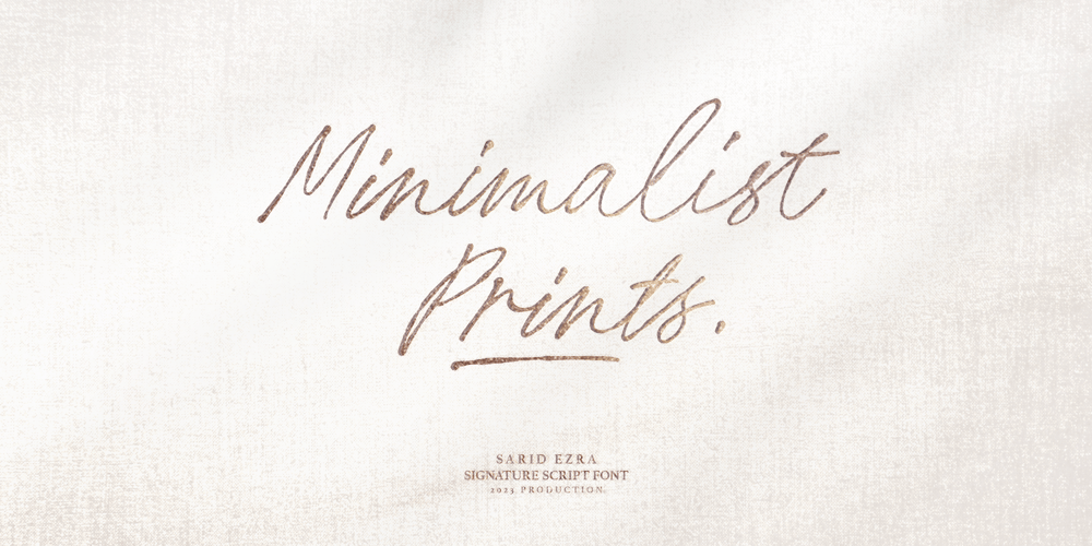 Minimalist Prints font