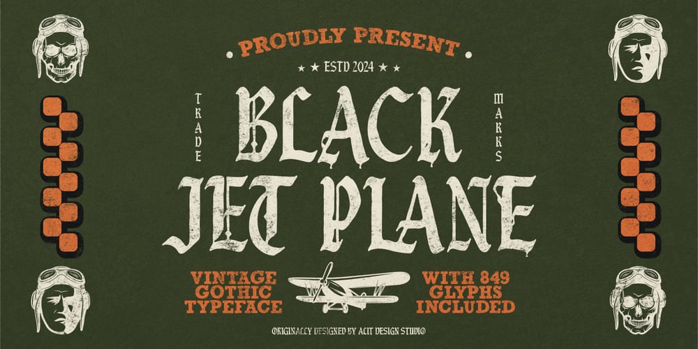 Black Jet Plane font