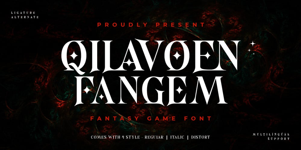 Qilavoen Fangem font
