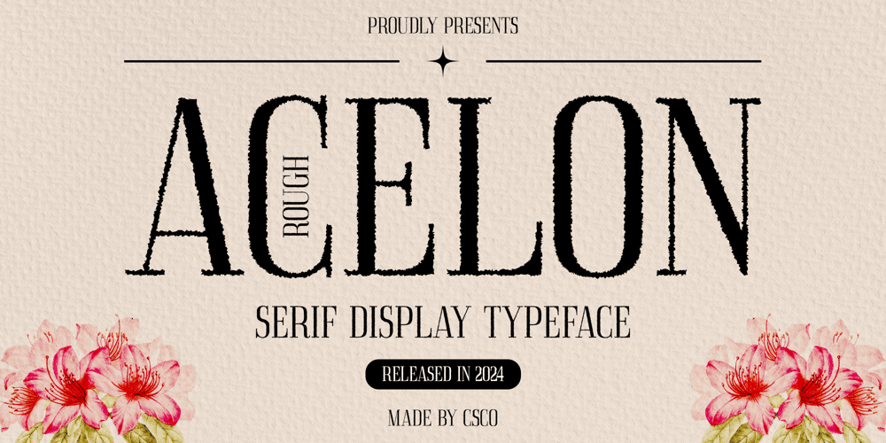 Acelon Rough font