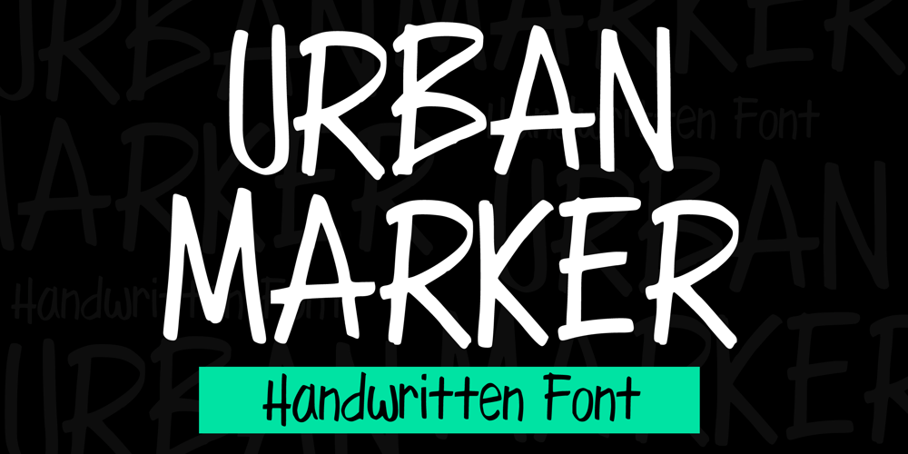 Urban Marker font