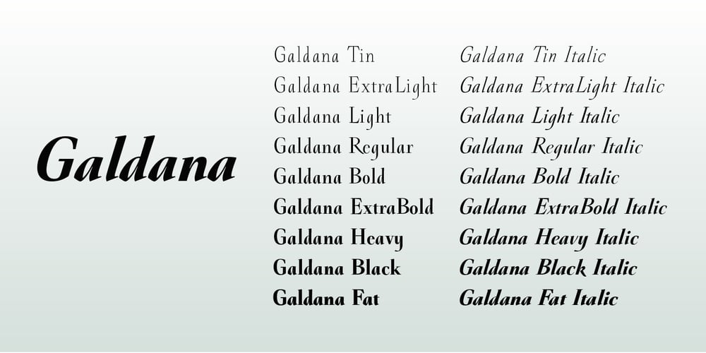 Galdana font