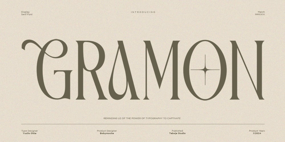 TBJ Gramon Condensed Stylish font
