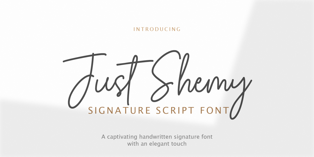 Just Shemy font
