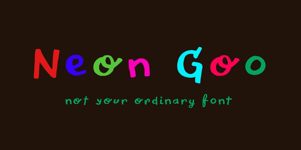 Neon Goo font