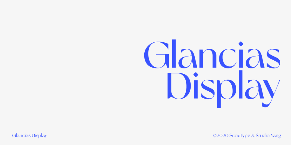 Glancias font