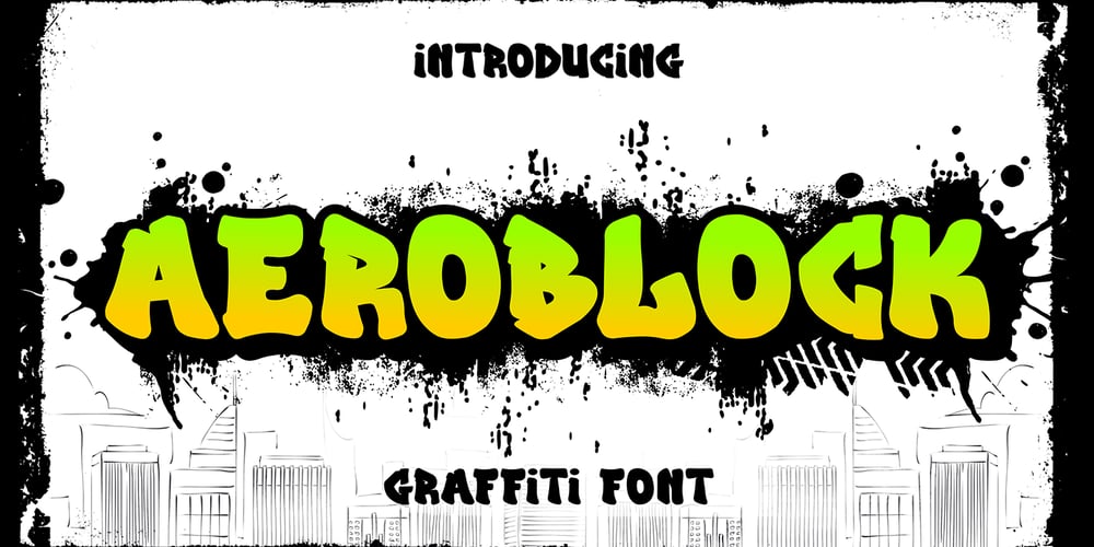 Aeroblock Layered Graffiti font