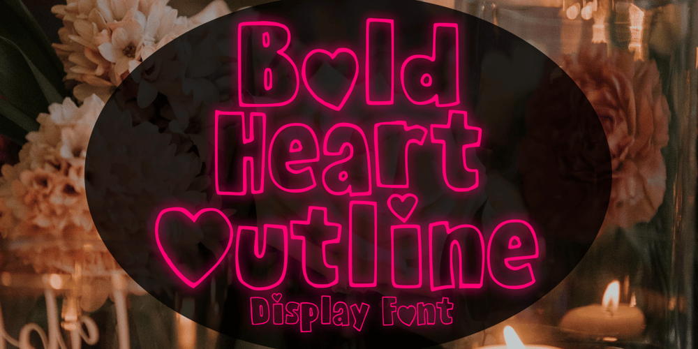 Bold Heart Outline font