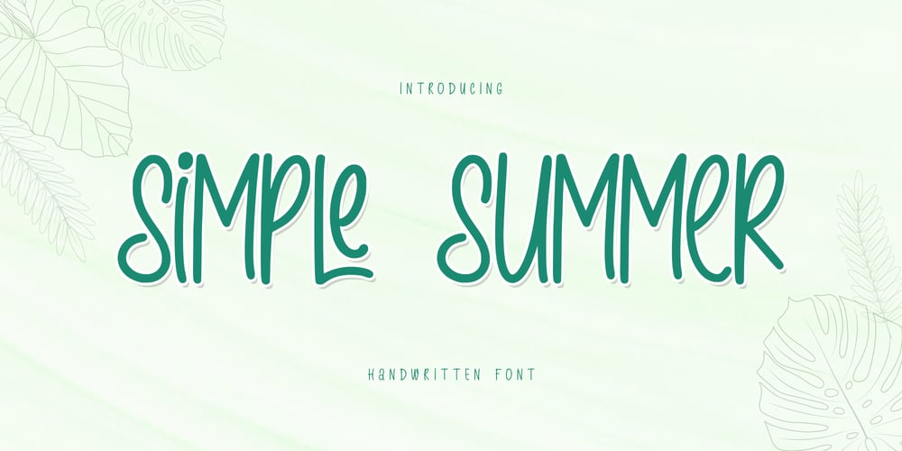 Simple Summer font