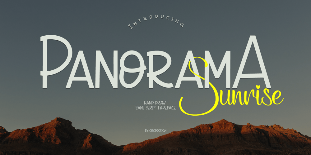 Panorama sunrise font