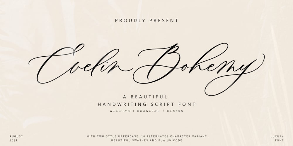 Evelin Bohemy font
