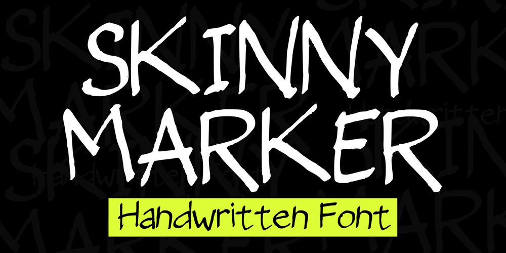 Skinny Marker font