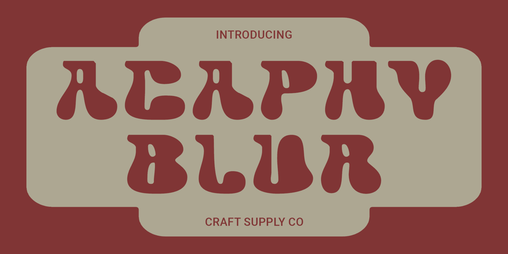 Acaphy Blur font