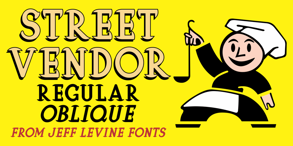Street Vendor JNL font