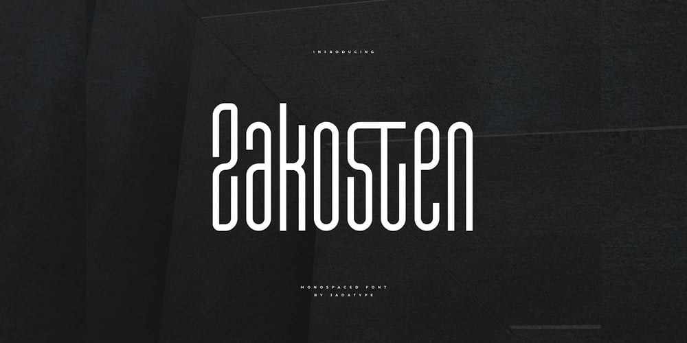 Zakosten font
