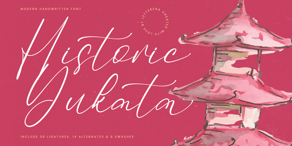 Historic Yukata font