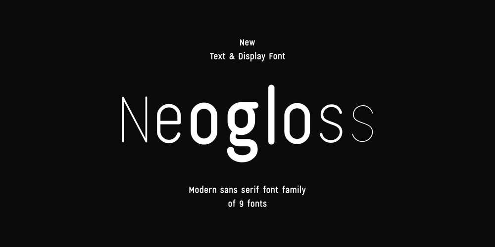 Neogloss font