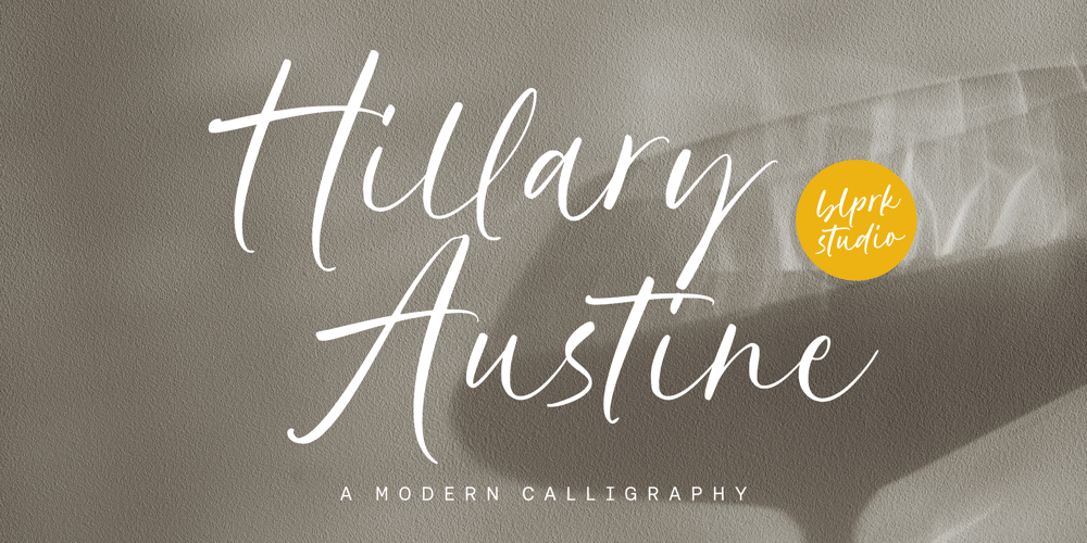 Hillary Austine font