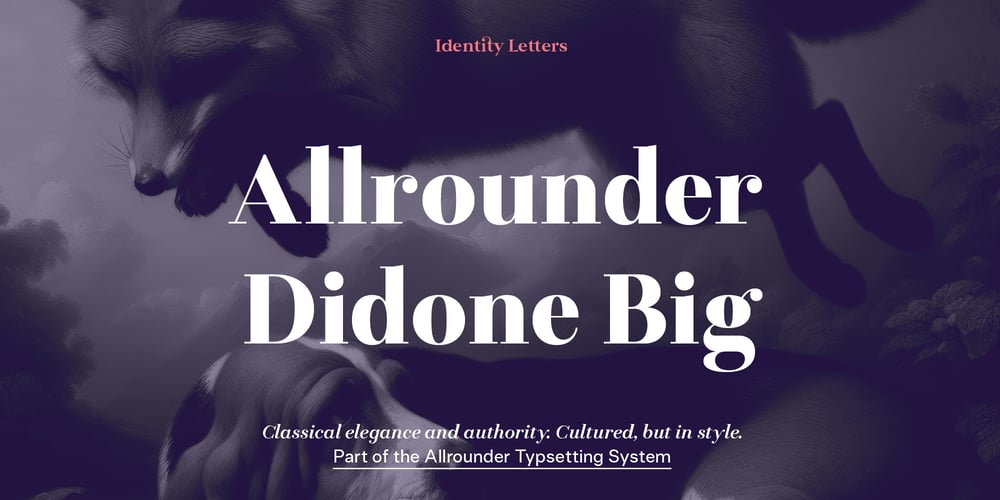 Allrounder Didone Big font