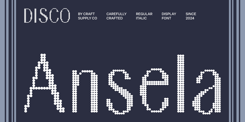 Ansela Disco font