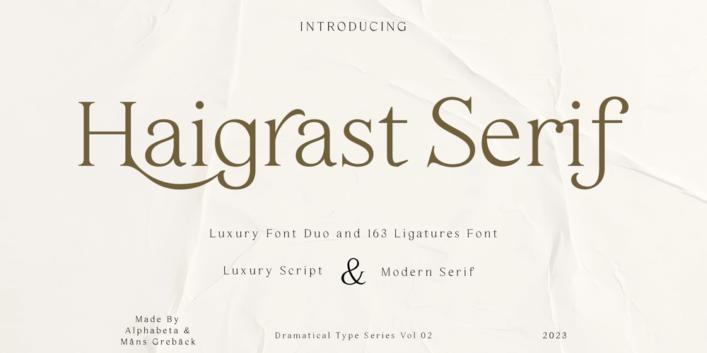 Haigrast Serif font