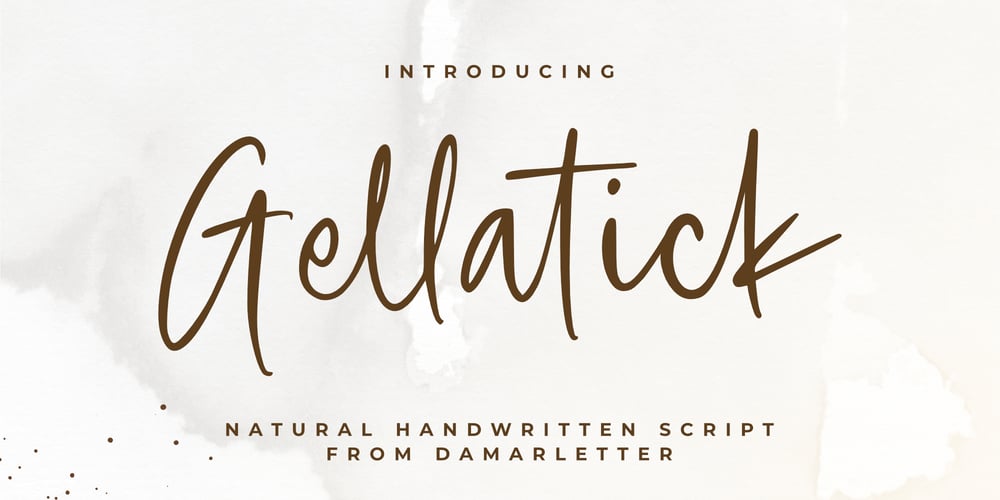 Gellatick font