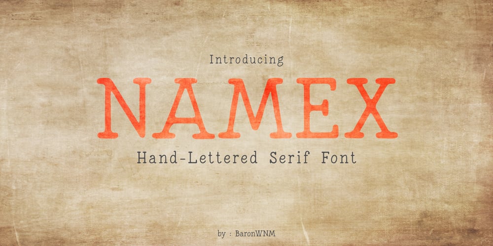 Namex font