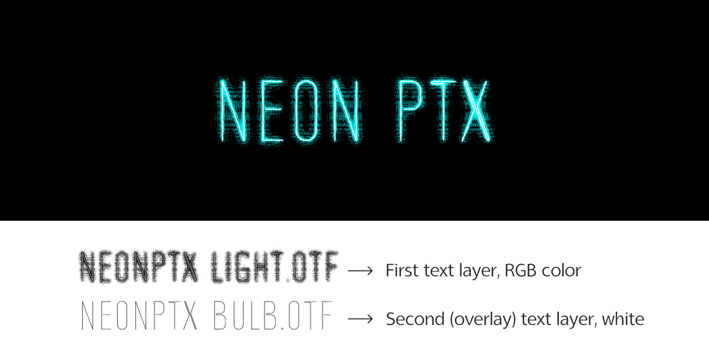 Neon PTx font