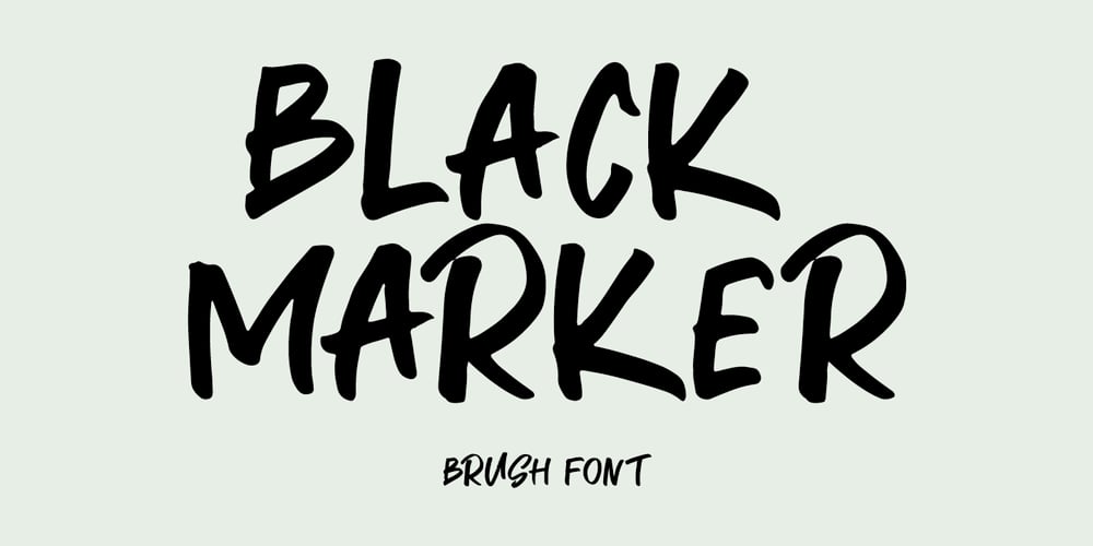 Black marker font
