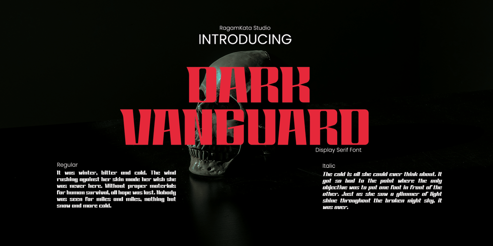 DarkVanguard font