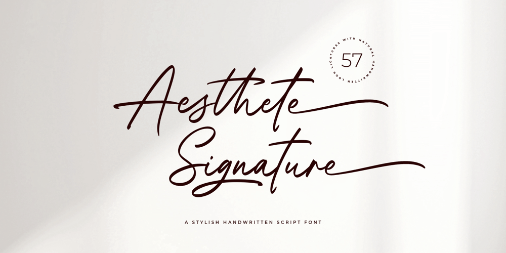 Aesthete Signature font