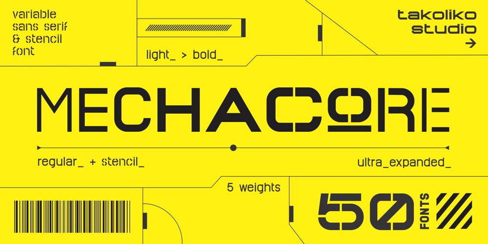 Mechacore font