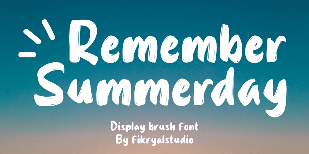 Remember Summerday font